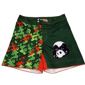 Inverted Gear Men 30 BJJ MMA Grappling Fight Shorts Trunks Panda Green Orange